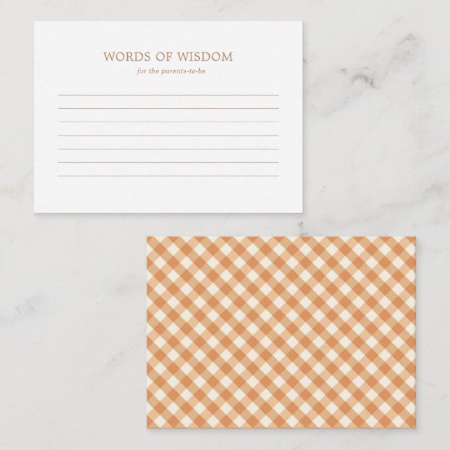 Cartão de Aviso - Chá de fraldas de outono Russo (Frente/Verso)