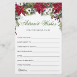 Cartão de Aviso de Brida Elegante Poinsettia Por A<br><div class="desc">Cartão de Aviso de Brida Elegante Poinsettia Watercolor. Personalize com a noiva o nome e a data do chá. Para mais personalização,  clique no link "personalizar mais". Se precisar de ajuda,  entre em contato comigo,  por favor.</div>