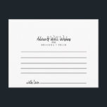 Cartão de Aviso de Casamento<br><div class="desc">Este cartão de conselho é perfeito para um casamento moderno. O design apresenta. Estas cartas são perfeitas para um casamento,  chá de panela,  chá de fraldas,  festa de formatura e muito mais. Personalize as cartas com os nomes da noiva e do noivo,  dos futuros pais ou do formando.</div>