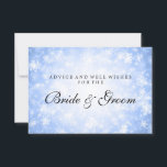 Cartão de Aviso de Casamento Azul Wonderland<br><div class="desc">Elegante chá de panela de inverno/Cartão de Aviso de Casamento de chá para noiva e noivo com glamouroso Blue Winter Wonderland e texto personalizado.</div>
