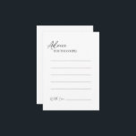 Cartão de Aviso de Casamento Clássico Moderno<br><div class="desc">Este clássico cartão de conselho de casamento é perfeito para o seu elegante casamento moderno. Esta design apresenta uma caligrafia simples preta em um fundo branco brilhante neutro para combinar com o seu casamento tradicional clássico ou o casamento de boho minimalista no primavera, verão, outono ou inverno. Por favor, sinta-se...</div>