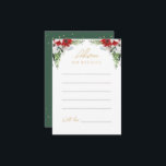 Cartão de Aviso de Casamento Clássico Simples de N<br><div class="desc">Este simples cartão clássico de casamento de Natal apresenta um pano de fundo branco limpo e brilhante com letras simples, minimalistas em preto e ouro e sotaques caligráficos manuscritos. Os embelezamentos de belas e clássicas verdinhas verdes e vermelhas de Natal com delicadas características de ouro criam uma estética perfeita de...</div>