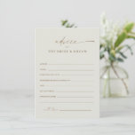 Cartão de Aviso de Casamento de Boho do Script Dou<br><div class="desc">Cartão de Aviso de Casamento de Boho do Script Dourado Moderno. Clique no botão personalizar para personalizar este design.</div>