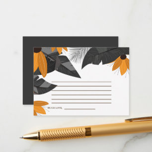 Cartão de Aviso de Casamento de Flor Selvagem Colo