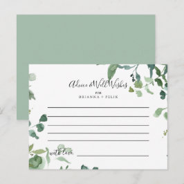 Cartão de Aviso de Casamento de Foliage do Script 