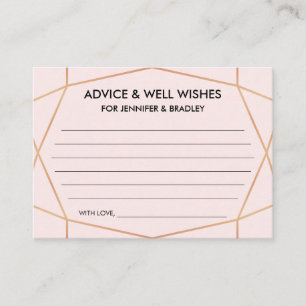 Cartão de Aviso de Casamento Dourado Geométrico Ro