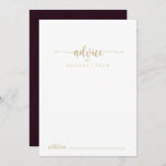 Cartão de Aviso de Casamento Dourado para Caligraf<br><div class="desc">Este cartão de conselho de caligrafia em ouro é perfeito para um casamento rústico. O design simples e elegante apresenta uma tipografia de rico e escrita dourada em fundo branco e marrom. Estas cartas são perfeitas para um casamento, chá de panela, chá de fraldas, festa de formatura e muito mais....</div>