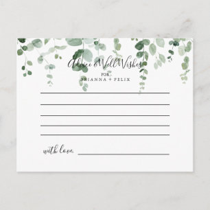 Cartão de Aviso de Casamento Eucalyptus Minimalist