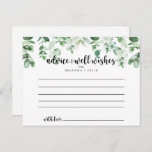 Cartão de Aviso de Casamento Eucalyptus Verde Mini<br><div class="desc">Este cartão de conselho de casamento de eucalipto verde minimalista é perfeito para um casamento rústico. A design apresenta um eucalipto verde, pintado manualmente, com aquarela, inspiradora beleza natural. Estas cartas são perfeitas para um casamento, chá de panela, chá de fraldas, festa de formatura e muito mais. Personalize as cartas...</div>