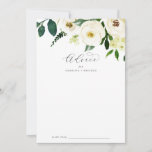 Cartão de Aviso de Casamento Floral Branco Elegant<br><div class="desc">Este elegante cartão de conselho floral é perfeito para um casamento clássico e pode ser usado para qualquer evento. A design da colheita moderna apresenta marfim lindamente romântico e rosa de cor-de-água creme e flores de pénia com folhas verdes escuras, verde-verde e botânica. Esses cartões de aviso podem ser usados...</div>