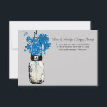 Cartão de Aviso de Casamento - Mason Jar<br><div class="desc">Dê a cada um dos seus convidados este Cartão de Aviso de Casamento para que eles possam anotar quaisquer dicas para um casamento feliz. Você vai adorar lê-los ao longo dos anos. Perfeito para um casamento no estilo country ou talvez você apenas ame Mason Jars! Vintage Mason Jar pendurado num...</div>