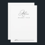 Cartão de Aviso de Casamento Minimalista Clássico<br><div class="desc">Este cartão de conselho minimalista clássico é perfeito para um casamento rústico. O design simples e elegante apresenta a tipografia de scripts clássicos e ricos em preto e branco. Estas cartas são perfeitas para um casamento, chá de panela, chá de fraldas, festa de formatura e muito mais. Personalize as cartas...</div>