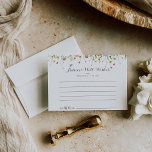 Cartão de Aviso de Casamento para Flores Selvagens<br><div class="desc">Este cartão de conselho de casamento de flores silvestres e coloridas é perfeito para um casamento rústico. O design apresenta uma aquarela pintada manualmente, lindas flores rosa, pincéis, azuis, marinhos, amarelas, roxas e verdes selvagens. Estas cartas são perfeitas para um casamento, chá de panela, chá de fraldas, festa de formatura...</div>
