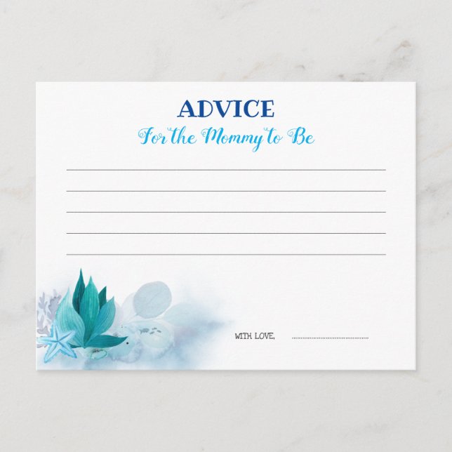 Cartão de Aviso de Chá de fraldas de Baleia (Frente)