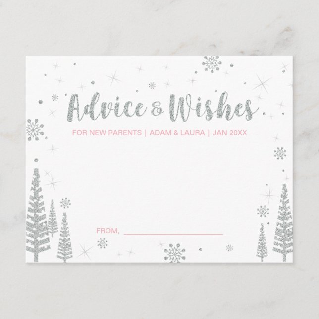 Cartão de Aviso de Chá de fraldas Rosa para a mãe, (Frente)