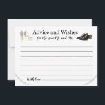 Cartão de Aviso de Desejo de Casamento<br><div class="desc">Casamento Deseja Bem Cartão de Aconselhamento de Casamento Placa de Alto Calcanhar Pérolas de calçado de Vestido Masculinas</div>
