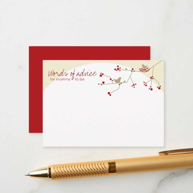 Cartão de Aviso de Jogo para Chás de fraldas da Fa (Frente/Verso In Situ)