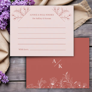 Cartão de Aviso de Orçamento Floral Elegante