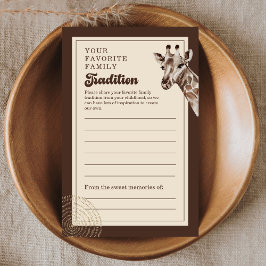 Cartão de Aviso de Tradição Familiar Boho Safari G