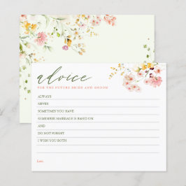 Cartão de Aviso Elegante para Flores Selvagens