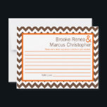 Cartão de Aviso Escrita Castanho-Laranja Nome<br><div class="desc">Essas adoráveis placas de conselho graváveis são a adição perfeita a qualquer chá de fraldas ou festa de aniversário. Basta entregar estas cartas aos seus convidados, juntamente com canetas Sharpie de ponta fina. Seus hóspedes podem anotar qualquer conselho que tenham para a nova mamãe ser ou para o aniversariante ou...</div>