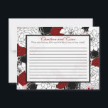 Cartão de Aviso Escrito Flores Pretas Folhas Verme<br><div class="desc">Estas adoráveis Cartas de Aconselhamento Escrito são a adição perfeita a qualquer casamento. Basta entregar estas cartas aos seus convidados, juntamente com canetas Sharpie de ponta fina. Seus hóspedes podem anotar qualquer conselho que tenham para a nova noiva e noiva. Estas são impressas com tamanho de 4, 25" x 5,...</div>