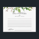 Cartão de Aviso Floral de Casamento de Branca de I<br><div class="desc">Este cartão de conselho floral de peônia de inverno branco é perfeito para um casamento moderno. A design apresenta lindas peônias brancas desenhadas à mão, amontoadas em buquês imersos, com botões entrelaçados e folhas verdes. Estas cartas são perfeitas para um casamento, chá de panela, chá de fraldas, festa de formatura...</div>