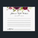 Cartão de Aviso Floral de Casamento Russo Blush Bu<br><div class="desc">Este cartão de conselho floral ruivo de burgundy é perfeito para um casamento moderno. O design apresenta flores cor-de-água, cor-de-rosa, esbranquiçada, vermelha, burgundy e bordo, com folhagem verde. Estas cartas são perfeitas para um casamento, chá de panela, chá de fraldas, festa de formatura e muito mais. Personalize as cartas com...</div>