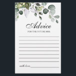 Cartão de Aviso Floral Eucalyptus Watercolor<br><div class="desc">Cartão de na moda para os seus convidados.</div>