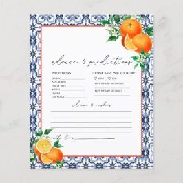 Cartão de Aviso para Bebê Laranja Italiano de Aqua