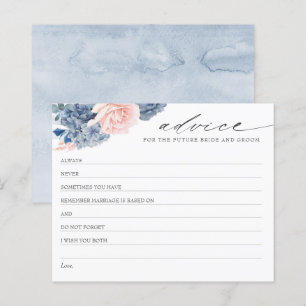 Cartão de Aviso para Chá de panela Dusty Blue Bo