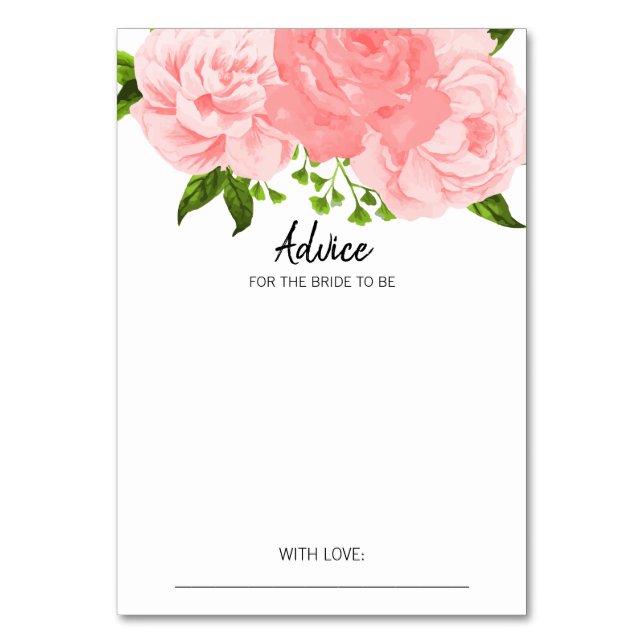 Cartão de Aviso para Chá de panela Floral Coral Wa (Frente)