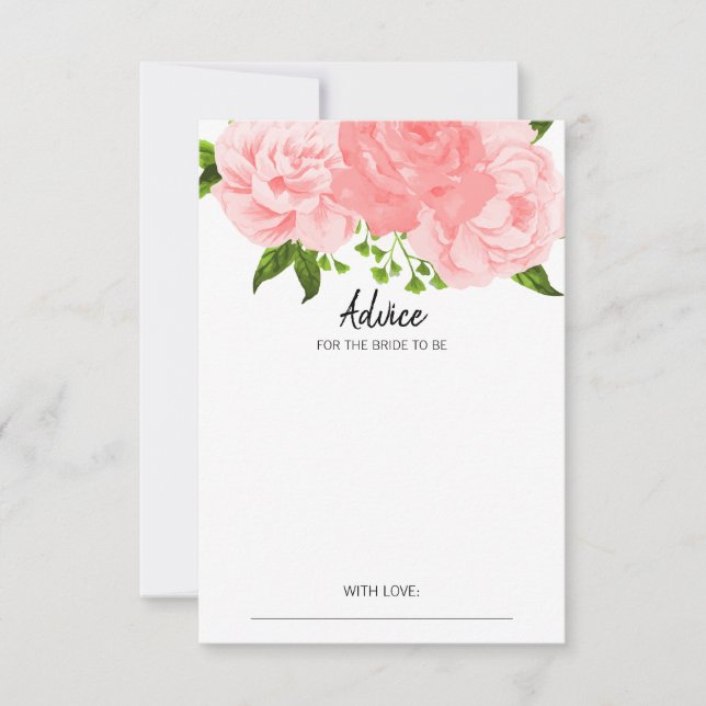 Cartão de Aviso para Chá de panela Floral Coral Wa (Frente)