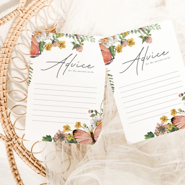 Cartão de Aviso para Chás de fraldas de Flor Selva (Criador carregado)