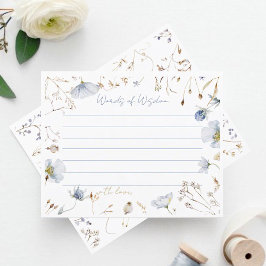 Cartão de Aviso para Chás de fraldas de Flor Selva