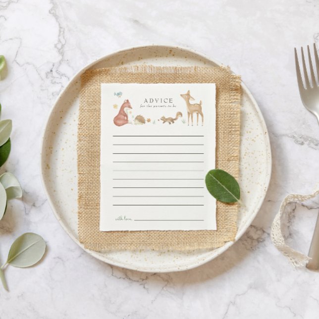 Cartão de Aviso para Chás de fraldas em Florestas  (Criador carregado)