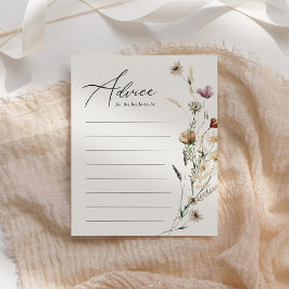 Cartão de Aviso para Chás de panela de Flor Selvag