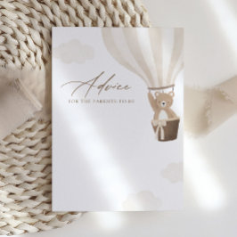 Cartão de Aviso para o Chá de fraldas de Balão de 