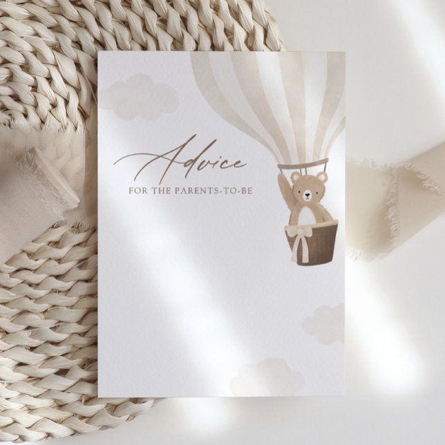 Cartão de Aviso para o Chá de fraldas de Balão de  (Criador carregado)