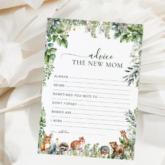 Cartão de Aviso para o Chá de fraldas Eucalyptus G