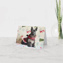 Cartão de Awaiting Santa Paws