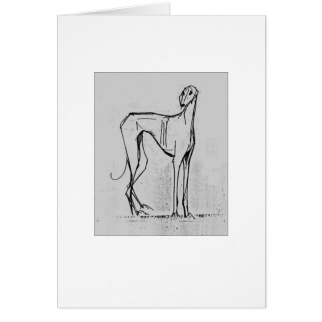 Cartão de Azawakh por David Moore (Frente)