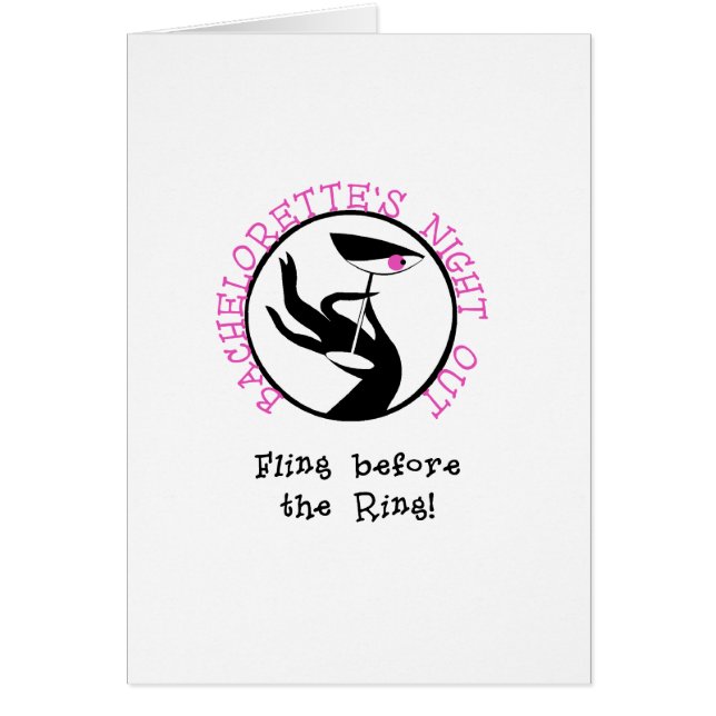 Cartão De Bachelorette da noite t-shirt e presentes para (Frente)