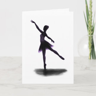 Cartão de bailarina "A prática torna perfeito" - r