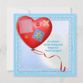 Cartão de Balão de Coração da Mãe em TLC