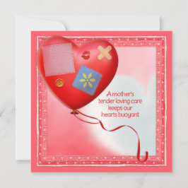 Cartão de Balão do Coração TLC da Mãe