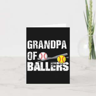 Cartão De Ballers Funny Baseball Softball Dia de os pais