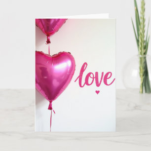Cartão de Balões de Amor Simples