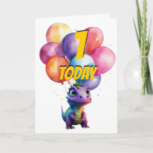 Cartão de Balões de Aniversário para ruas Rex 1