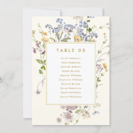 Cartão de Bancos Dourado de Primavera Wildflower c